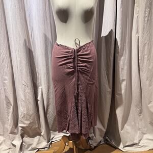 Ann Ferriday Vintage Stock Cotton And Lace Hipster Bias Skirt M/L